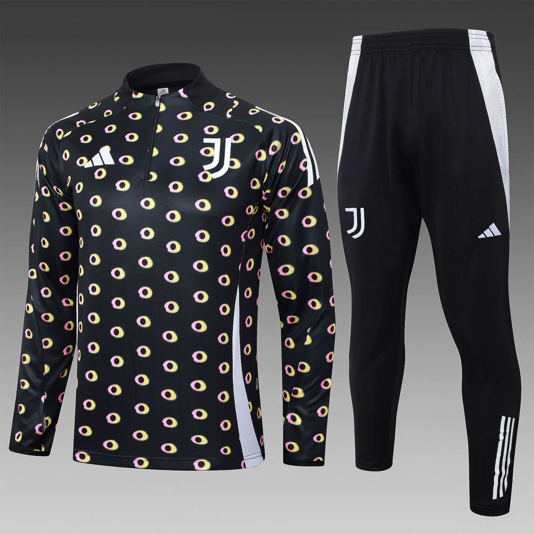 2024/2025 Juventus Half-Pull Training Wear Black Football Shirt