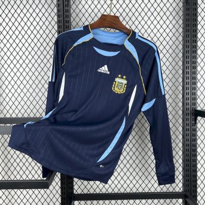 2006/2007 Retro Long Sleeve Argentina Away Football Shirt 1:1 Thai Quality