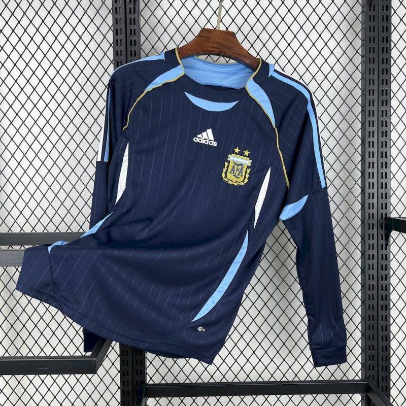ec0b689bbb1455554d2c0121d58b4feb 2006/2007 Retro Long Sleeve Argentina Away Football Shirt 1:1 Thai Quality