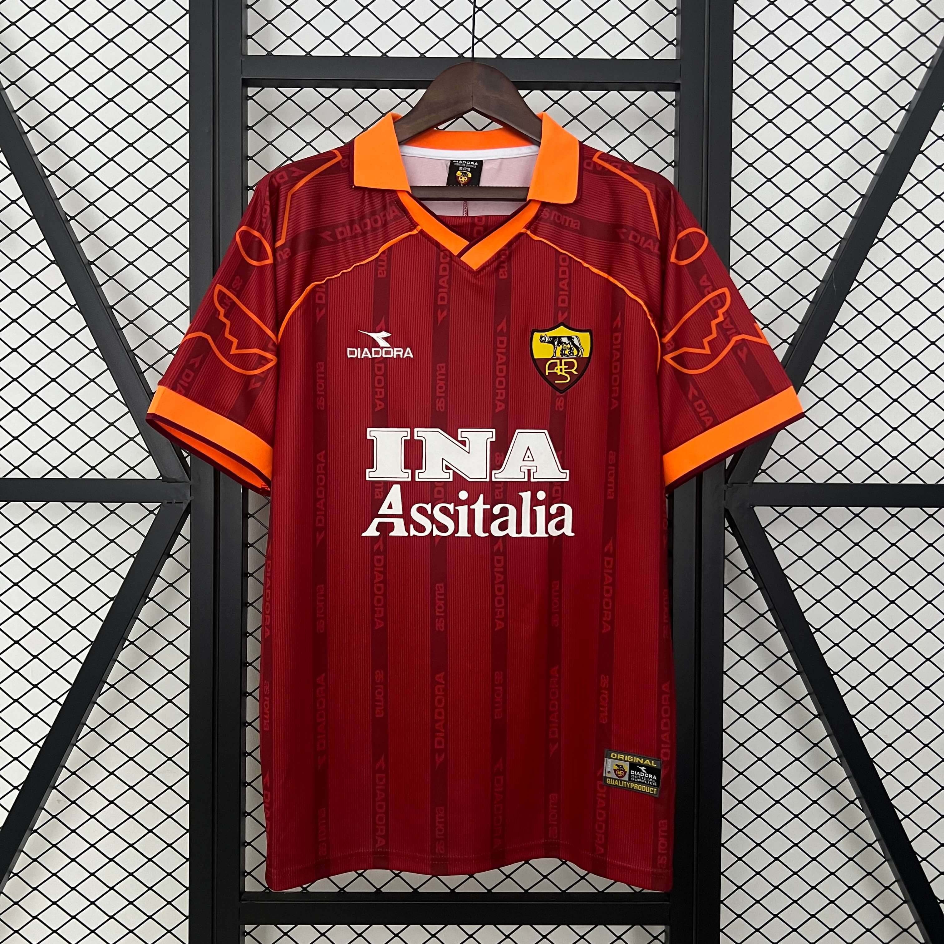 1999/2000 Retro AS Roma Home Football Shirt 1:1 Thai Quality