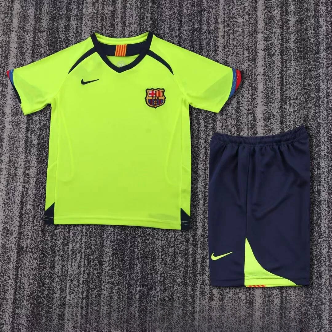 2005/2006 Retro Barcelona Away Football Shirt Kids Size 1:1 Thai Quality