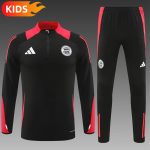 2024/2025 Bayern Munchen Half-Pull Training Wear Black Football Shirt Kids Size