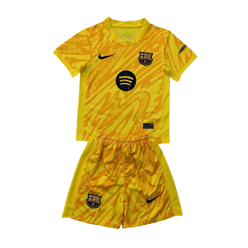 2024/2025 Barcelona Goalkeeper Football Shirt Kids Size 1:1 Thai Quality