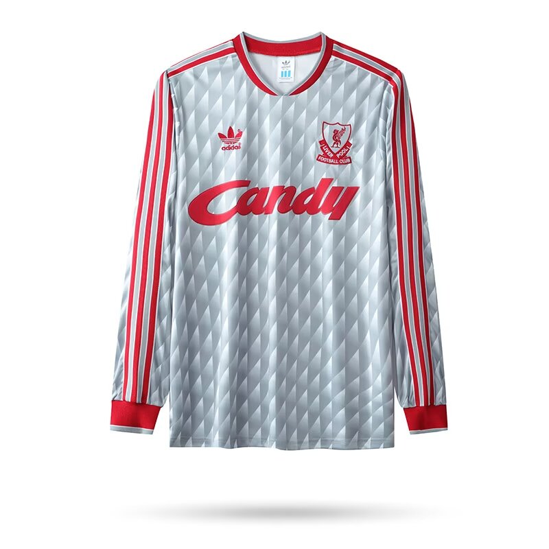 1989/1991 Retro Long Sleeve Liverpool Away Football Shirt 1:1 Thai Quality