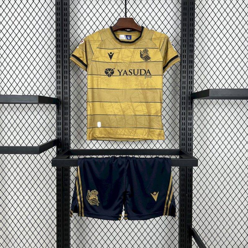 f66a3a96d13a24373259173c4beef367 2024/2025 Real Sociedad Away Football Shirt Kids Size 1:1 Thai Quality