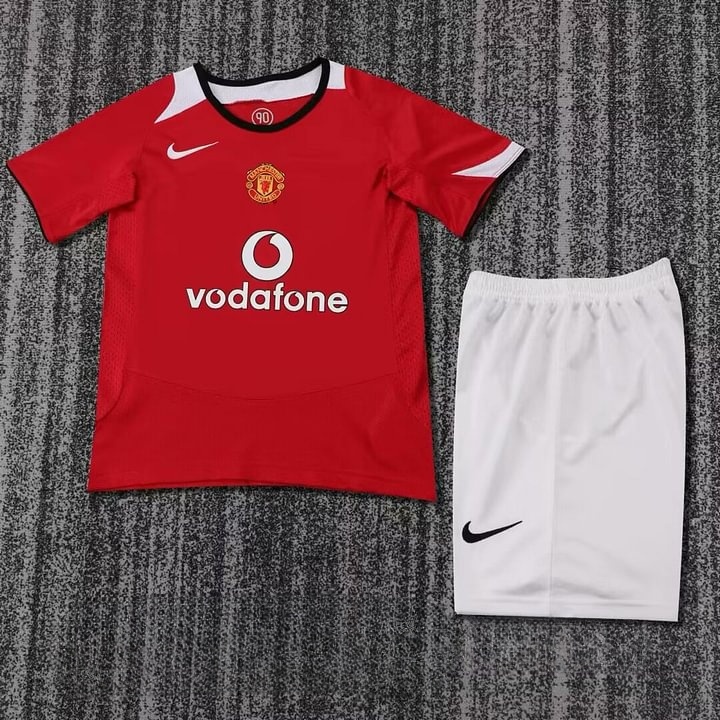 2005/2006 Retro Manchester United Home Football Shirt Kids Size 1:1 Thai Quality