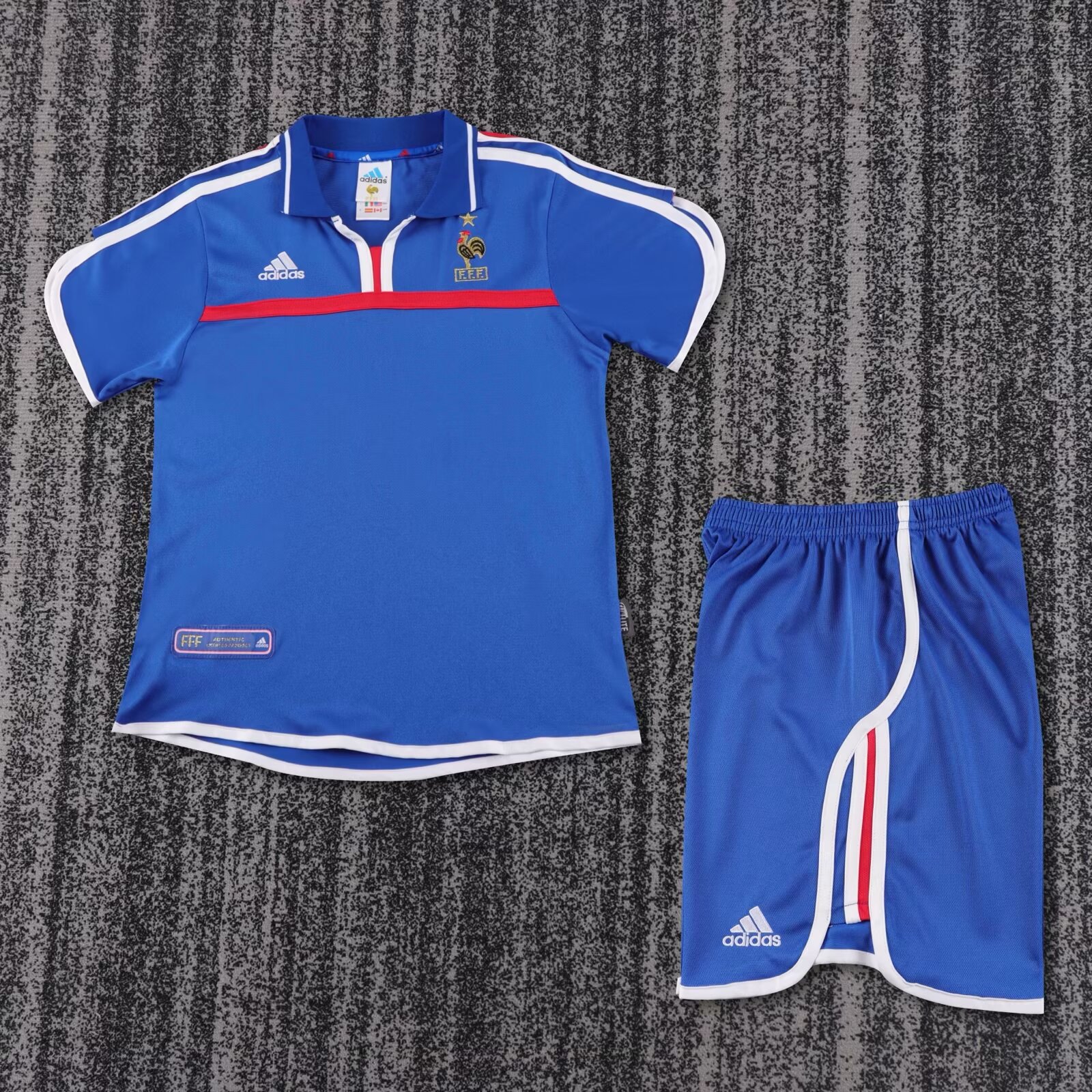 2000 Retro France Home Football Shirt Kids Size 1:1 Thai Quality
