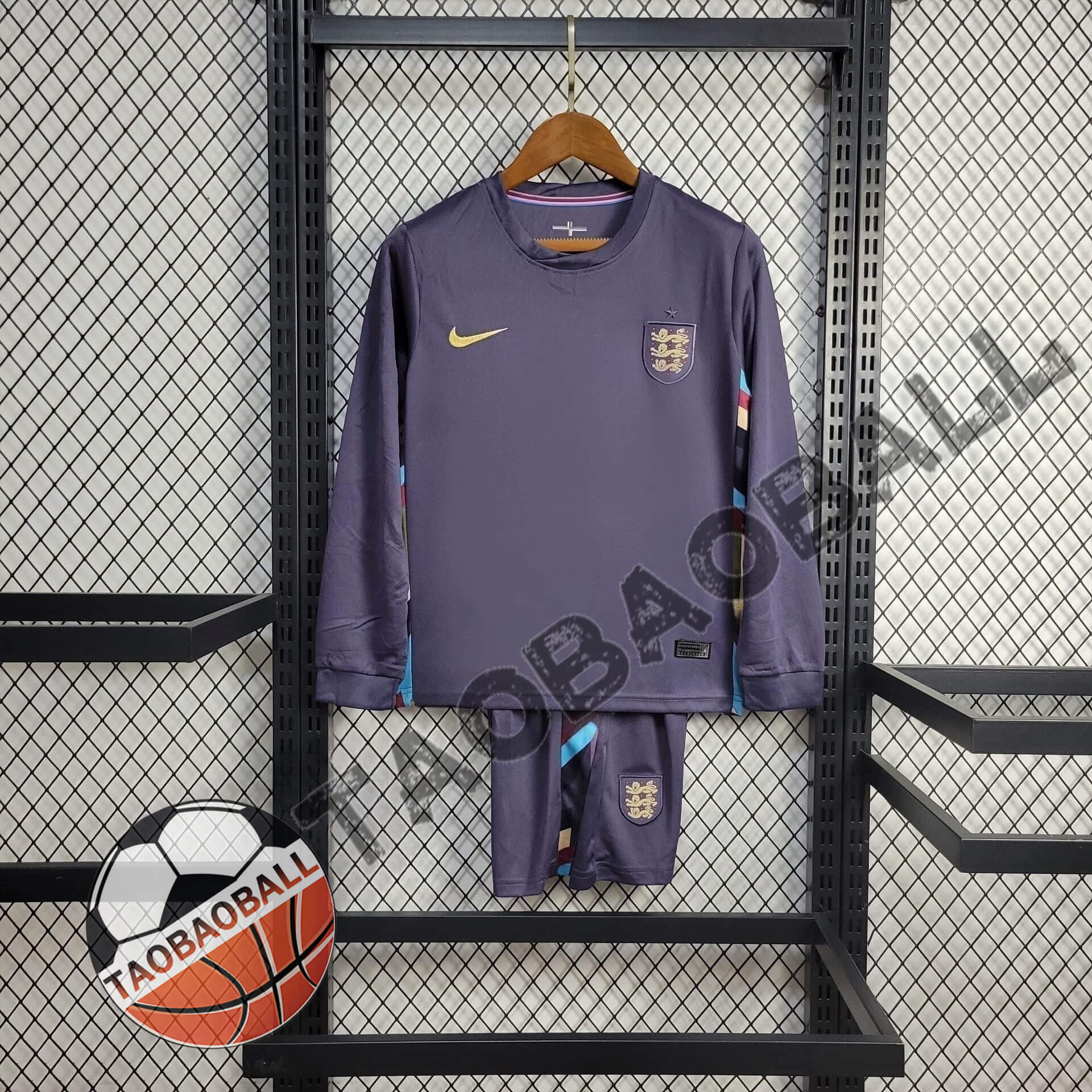 f807d6ddce37f9865818812b1d991a5d 2024 Long Sleeve England Away Football Shirt Kids Size 1:1 Thai Quality