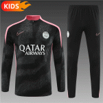2024/2025 Paris Saint-Germain Half-Pull Training Wear Black Football Shirt Kids Size