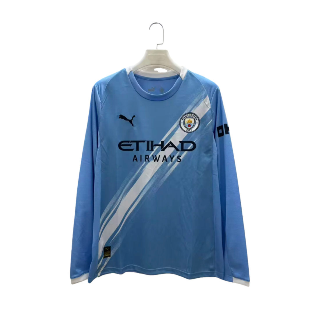 2025/2026 Long Sleeve Manchester City Home Football Shirt 1:1 Thai Quality