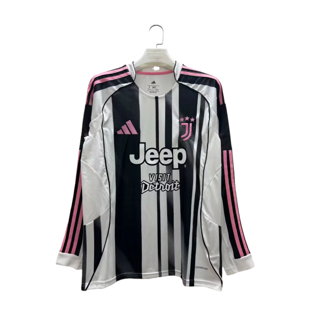 2025/2026 Long Sleeve Juventus Home Football Shirt 1:1 Thai Quality