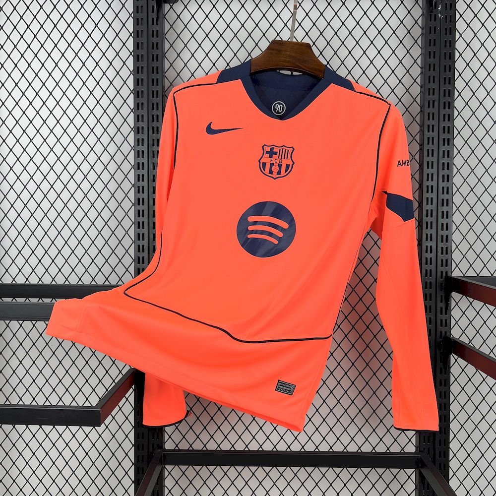 2025/2026 Long Sleeve Barcelona Third Away Football Shirt 1:1 Thai Quality
