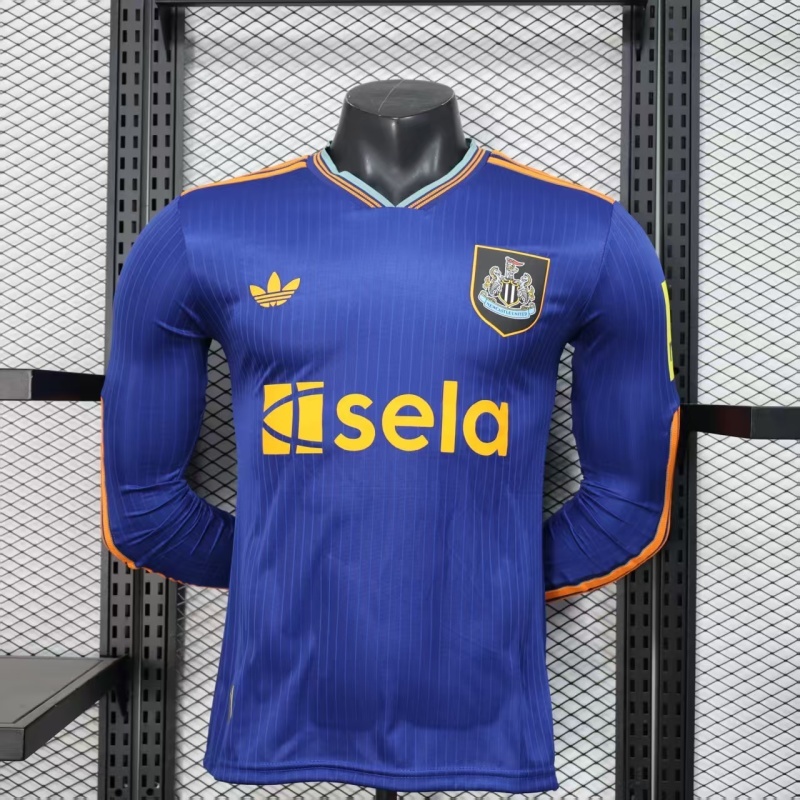 2025/2026 Long Sleeve Player Version Newcastle United Third Away Football Shirt 1:1 Thai Quality