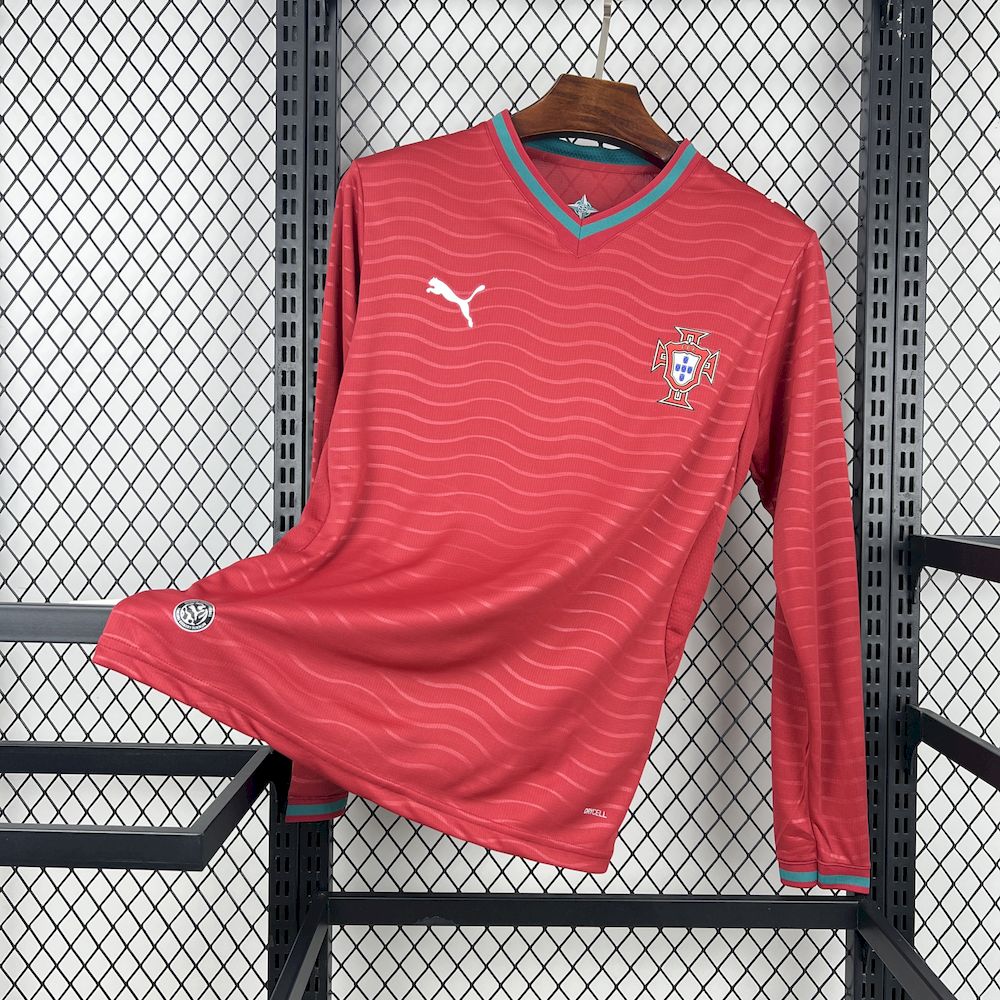 2026 Long Sleeve Portugal Home Football Shirt 1:1 Thai Quality