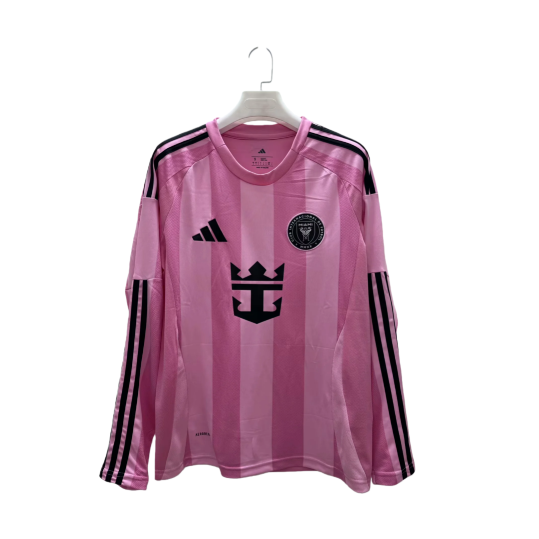 2025/2026 Long Sleeve Inter Miami Home Football Shirt 1:1 Thai Quality