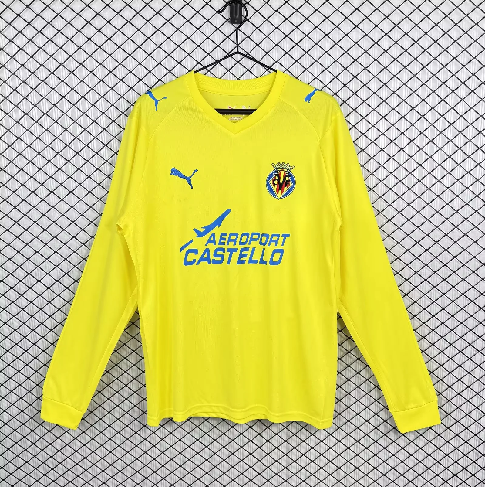 2008/2009 Long Sleeve Retro Villarreal Home Football Shirt 1:1 Thai Quality
