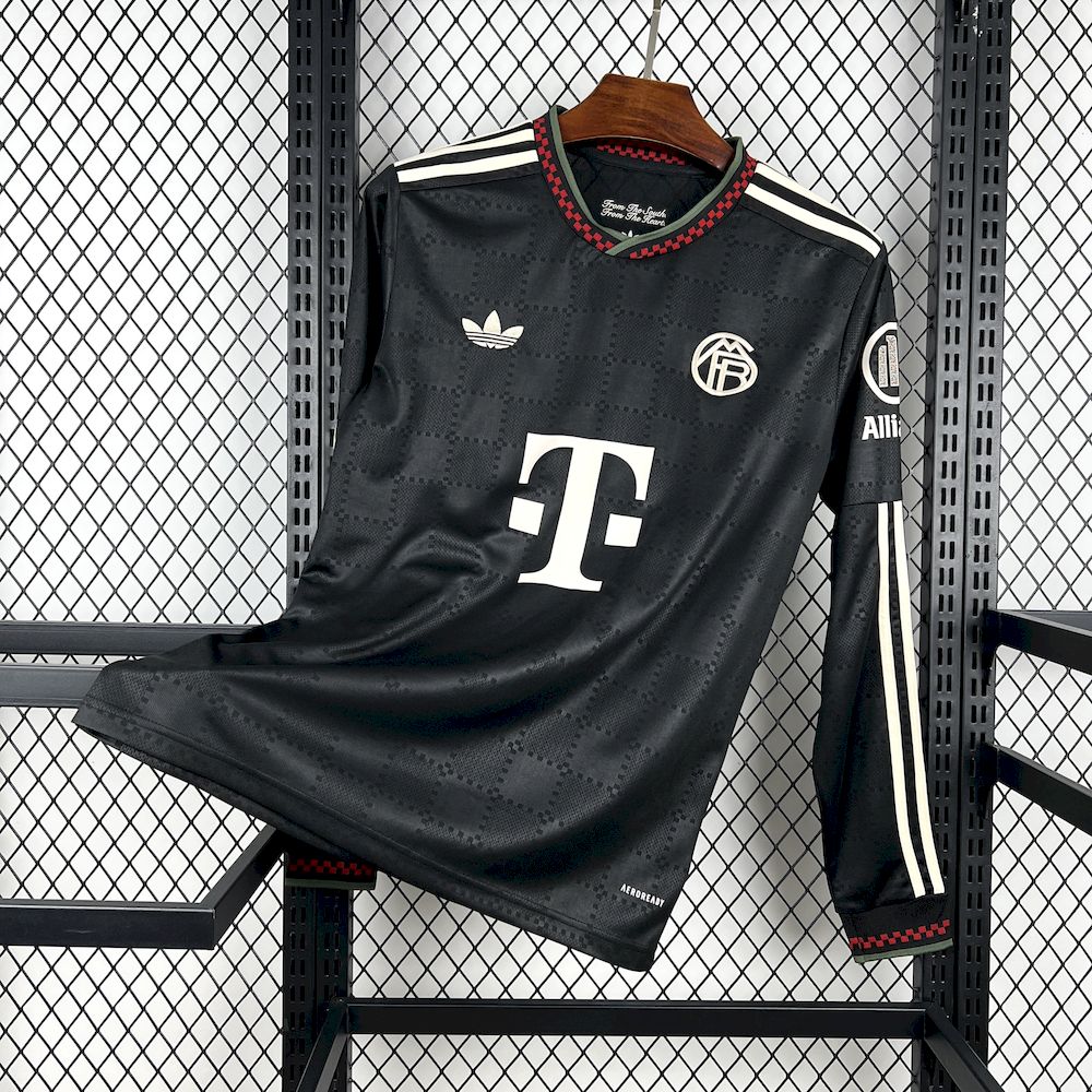 2025/2026 Long Sleeve BM Third Away Football Shirt 1:1 Thai Quality