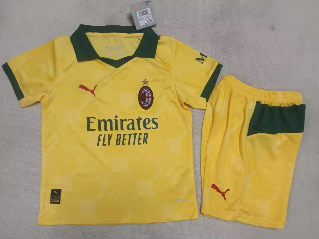 2025/2026 AC Milan Third Away Football Shirt Kids Size 1:1 Thai Quality