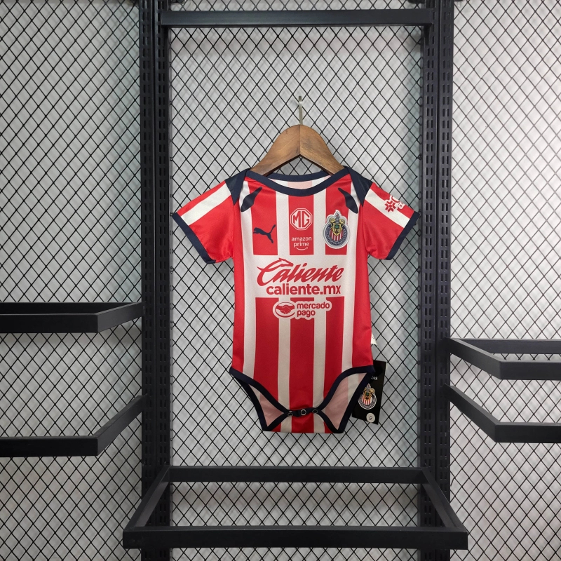 2025/2026 Chivas de Guadalajara Home Football Shirt Baby Size 1:1 Thai Quality