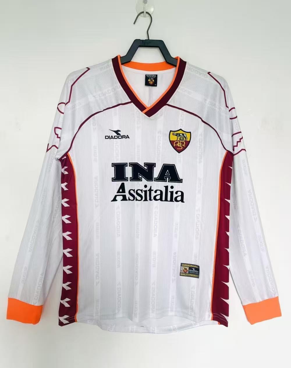 1999/2000 Roma Away Long sleeves Football Shirt 1:1 Thai Quality