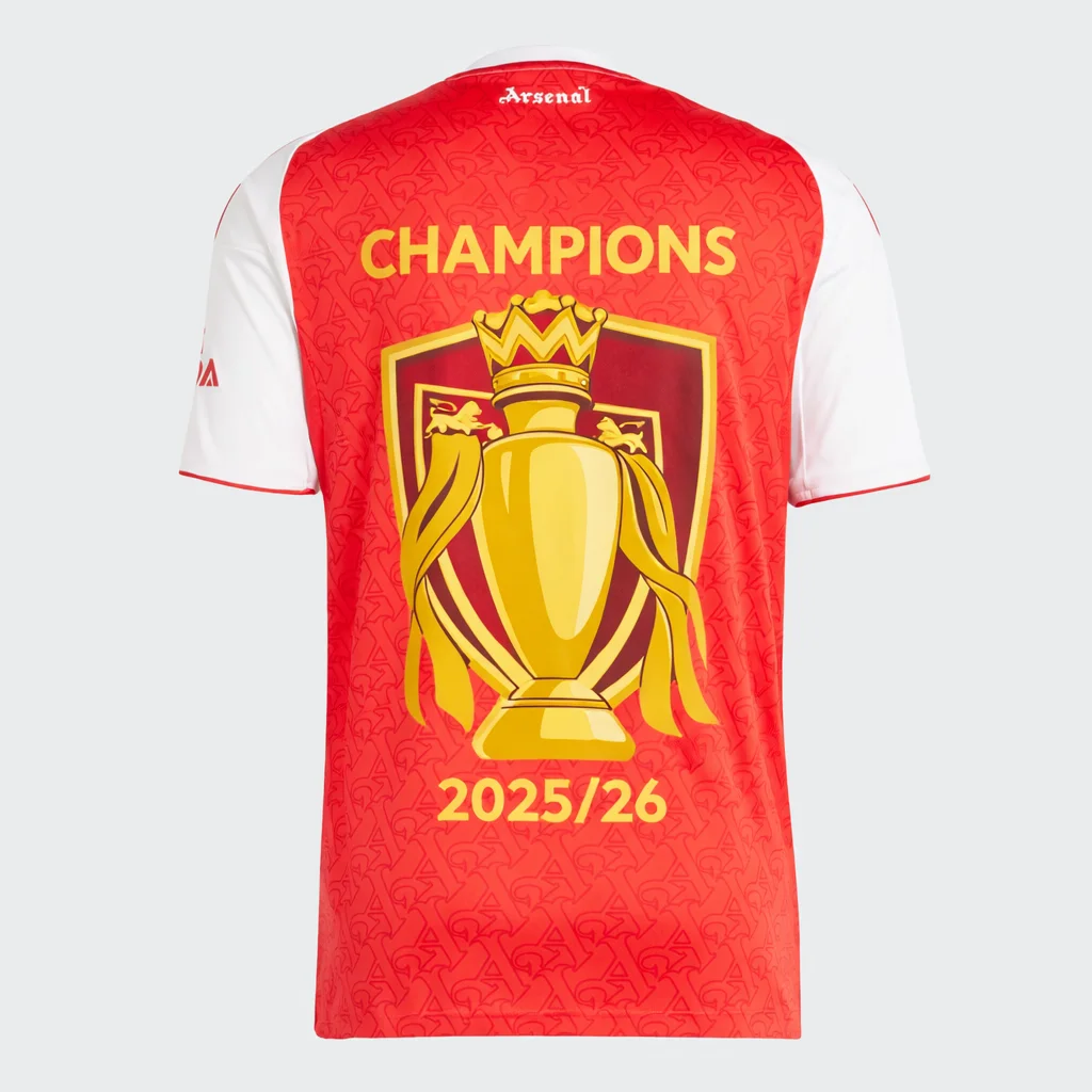 2025/2026 Arsenal Premier League Champions Home Jersey