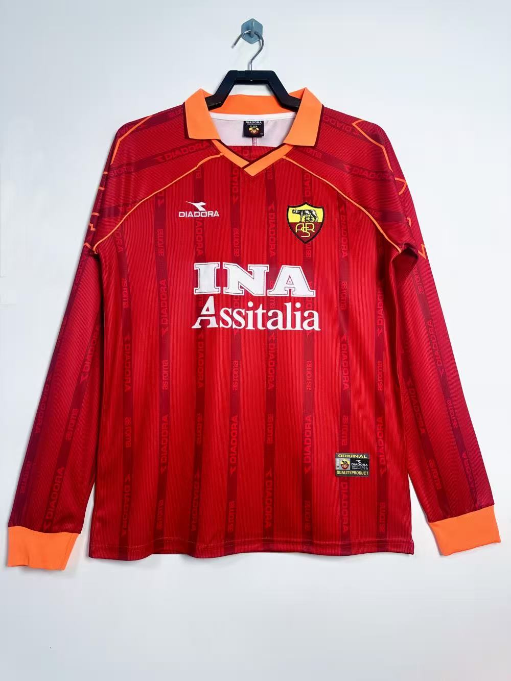 1999/2000 Roma Home Long sleeves Football Shirt 1:1 Thai Quality