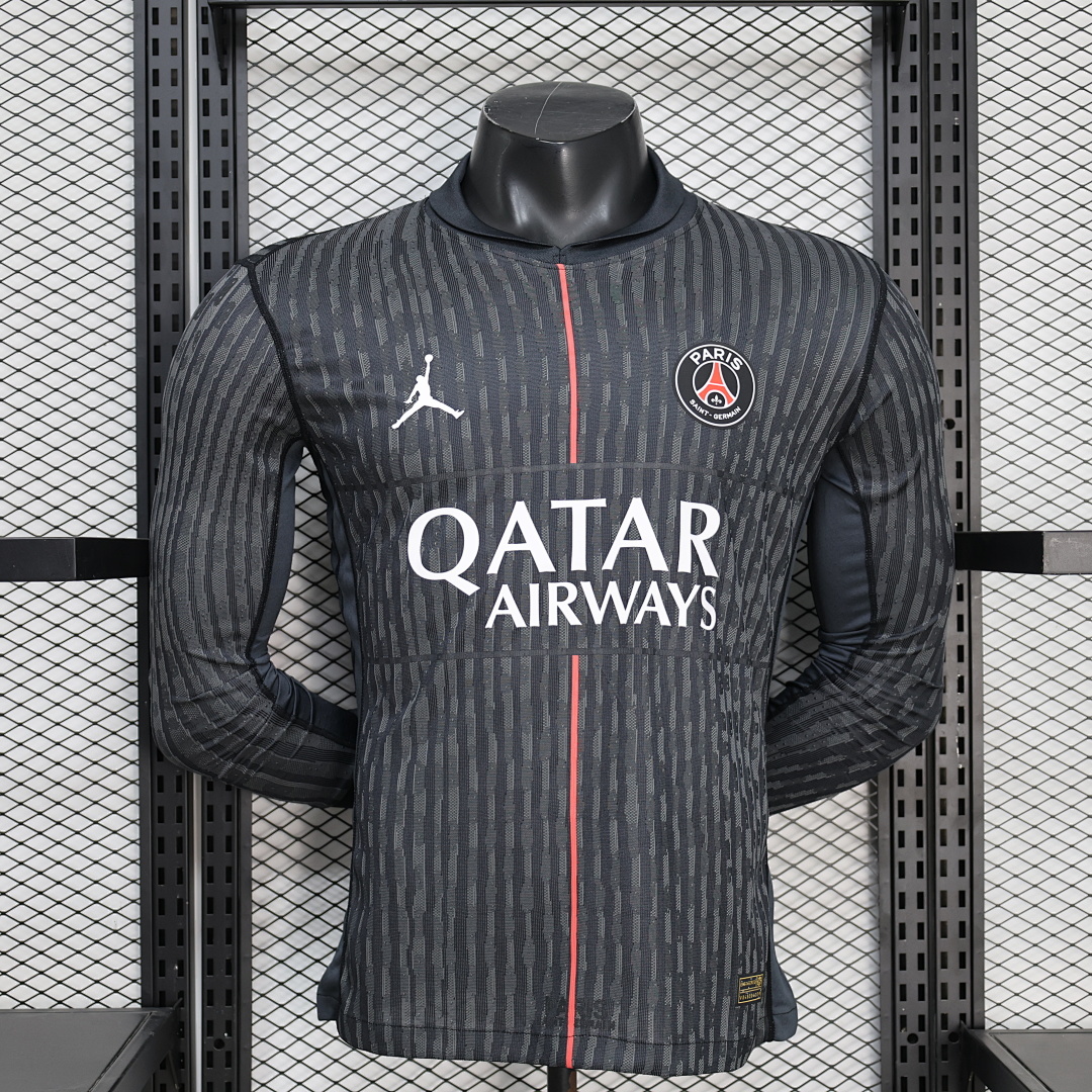 2025/2026 Player Version Long Sleeve Player Version Paris Saint-Germain Fourth Away Football Shirt 1:1 Thai Quality