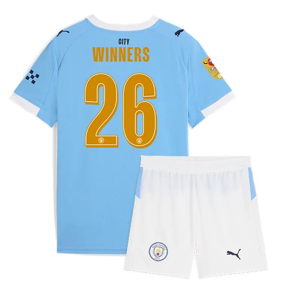 Kids 2025/2026 Manchester City Carabao Cup Champions Jersey