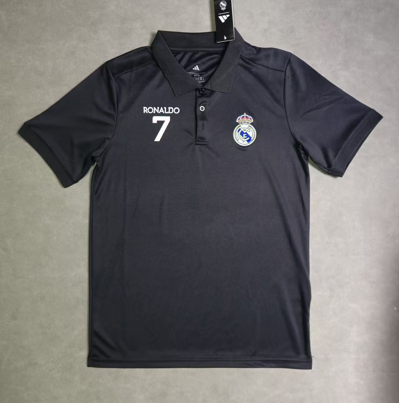 2026/2027 Real Madrid Black Polo Football Shirt 1:1 Thai Quality
