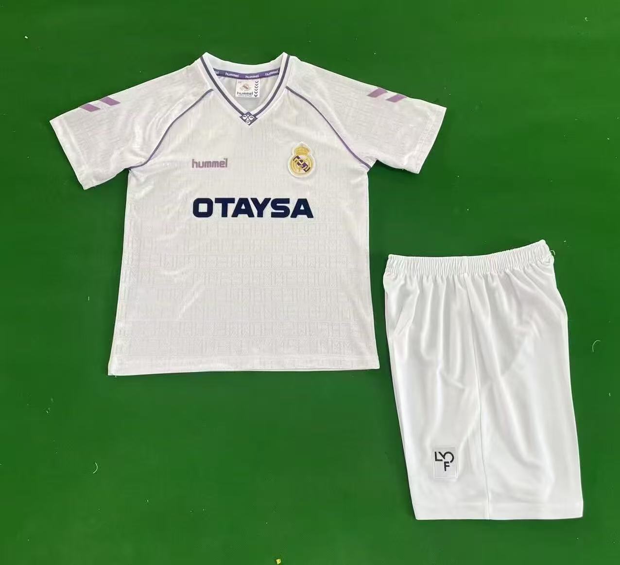 1990/1992 Real Madrid Home Football Shirt Kids Size 1:1 Thai Quality