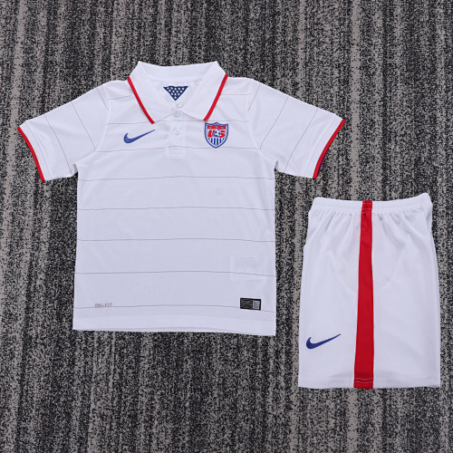 2014 Retro United States Home Football Shirt Kids Size 1:1 Thai Quality