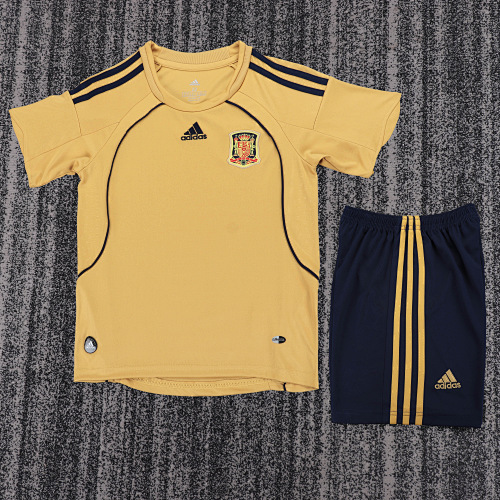2008 Retro Spain Away Football Shirt Kids Size 1:1 Thai Quality
