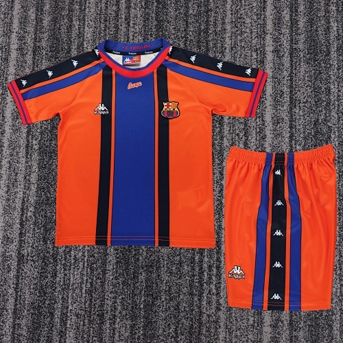 1997/1998 Retro Barcelona Away Football Shirt Kids Size 1:1 Thai Quality