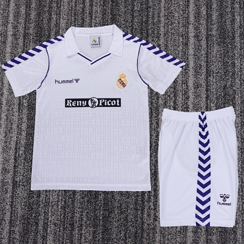 1990/1992 Retro Real Madrid Home Football Shirt Kids Size 1:1 Thai Quality