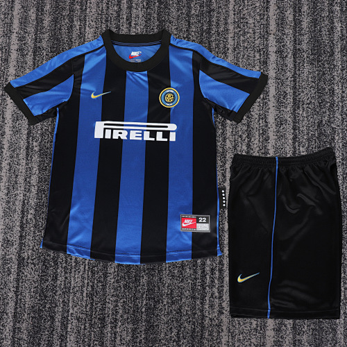 1999/2000 Retro Inter Milan Home Football Shirt Kids Size 1:1 Thai Quality
