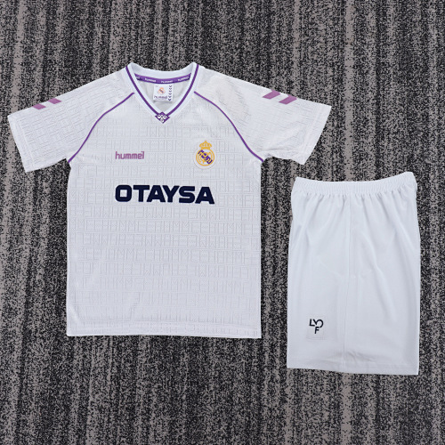 1990/1992 Retro Real Madrid Home Football Shirt Kids Size 1:1 Thai Quality