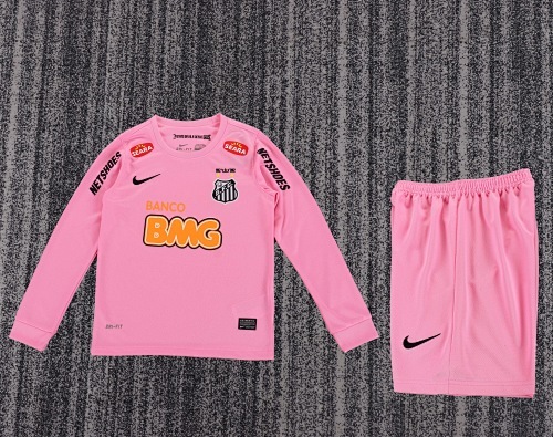 2013 Retro Long Sleeve Santos Football Shirt Kids Size 1:1 Thai Quality
