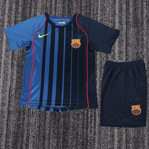 2004/2005 Retro Barcelona Away Football Shirt Kids Size 1:1 Thai Quality