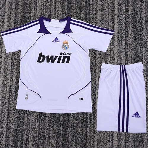 2007/2008 Retro Real Madrid Home Football Shirt Kids Size 1:1 Thai Quality