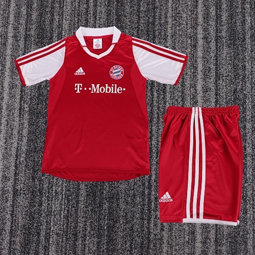 2003/2004 Retro Bayern Munchen Home Football Shirt Kids Size 1:1 Thai Quality