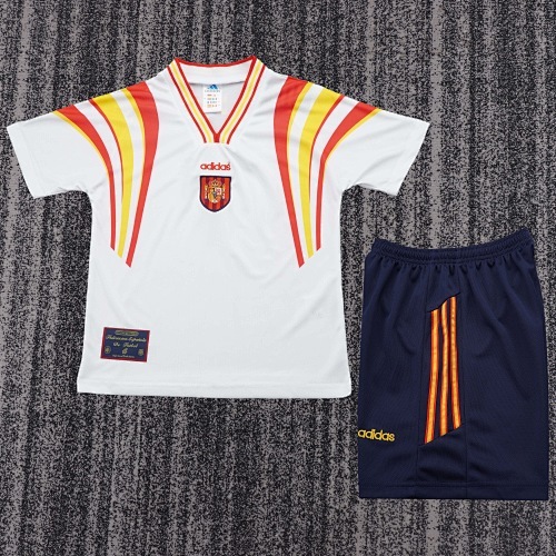 1996 Retro Spain Third Away Football Shirt Kids Size 1:1 Thai Quality