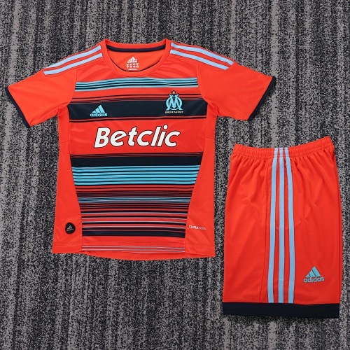 2011/2012 Retro Olympique Marseille Away Football Shirt Kids Size 1:1 Thai Quality