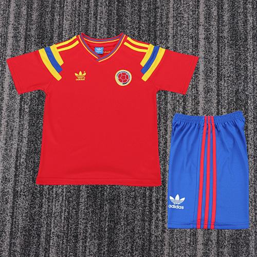 1990 Retro Colombia Away Football Shirt Kids Size 1:1 Thai Quality
