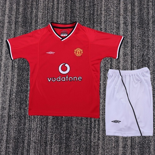 2000/2002 Retro Manchester United Home Football Shirt Kids Size 1:1 Thai Quality