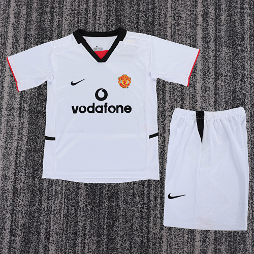2002/2003 Retro Manchester United Away Football Shirt Kids Size 1:1 Thai Quality