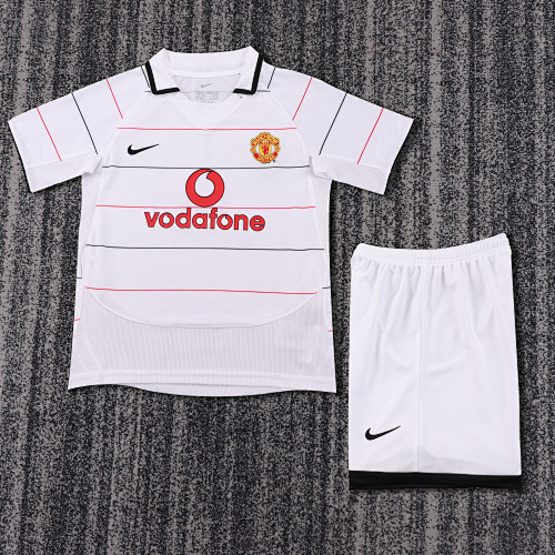 2003/2005 Retro Manchester United Away Football Shirt Kids Size 1:1 Thai Quality