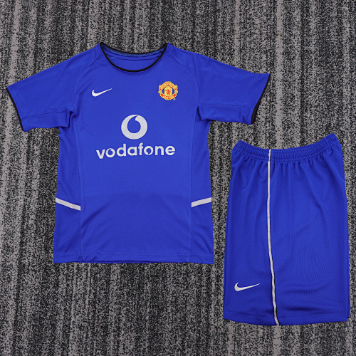 2002/2003 Retro Manchester United Third Away Football Shirt Kids Size 1:1 Thai Quality