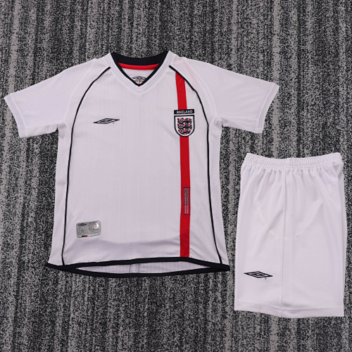2002 Retro England Home Football Shirt Kids Size 1:1 Thai Quality