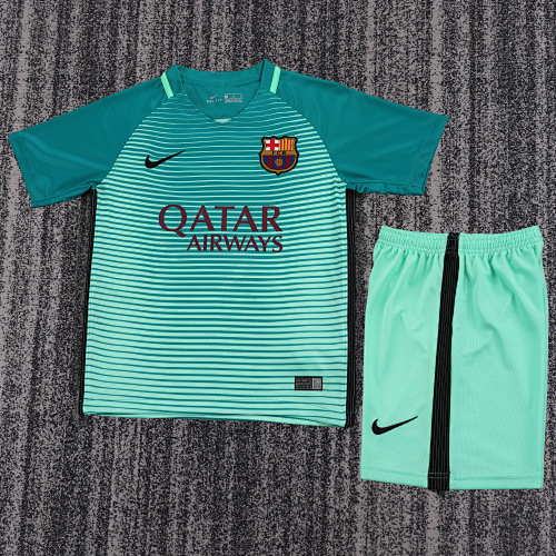 2016/2017 Retro Barcelona Third Away Football Shirt Kids Size 1:1 Thai Quality