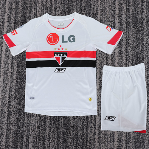 2007/2008 Retro São Paulo Home Football Shirt Kids Size 1:1 Thai Quality